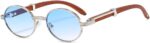 Fashion Retro Vintage Wooden Frame Sunglasses for Men Women  Protection