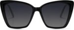 Trendy Polarized Sunglasses For Women Retro Women Oversized Square Cat Eye Sun Glasses UV Protection
