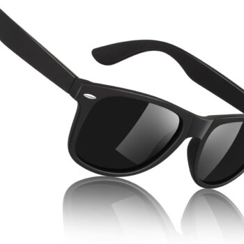 Polarized Sunglasses for Men and Women, Retro Square Matte Finish UV400 Protection Shades for Driving, Fishing