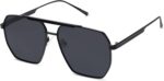Retro Oversized Square Polarized Sunglasses for Women Men Vintage Shades Classic Large Metal Sun Glasses