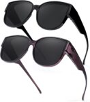 Polarized Fit Over Glasses Sunglasses for Women - Trendy Sun Glasses to Go Over Eyeglasses UV400 Protection