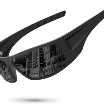Polarized Sports Sunglasses for Men Women Unbreakable Frame Cycling Fishing Wrap Around Sunglasses UV400 Protection
