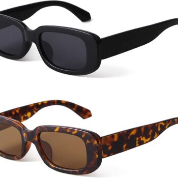 Retro Rectangle Sunglasses Women and Men Vintage Small Square Sun Glasses UV Protection Glasse