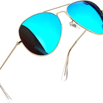 Polarized Metal Aviation Sunglasses Men, Classic Military Sun Glasses Women, Rectangle Shades UV400 Protection Costume