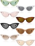 8 Pairs Retro Cat Eye Sunglass Vintage Sunglass Colorful Women Glass for Party